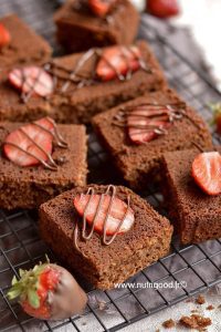 brownie chocolat fraises sans gluten sans lait