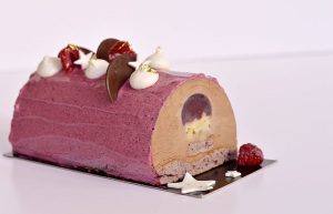 cours patisserie Vienne Buche de Noel chocolat framboises cassis