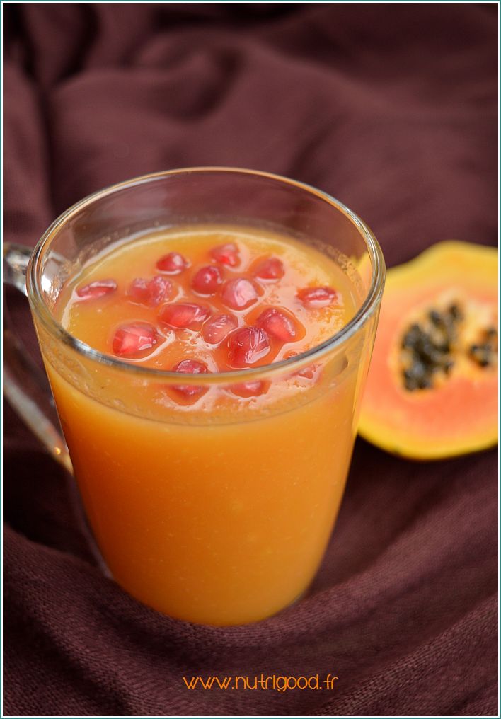 smoothie exotique detox orange papaye